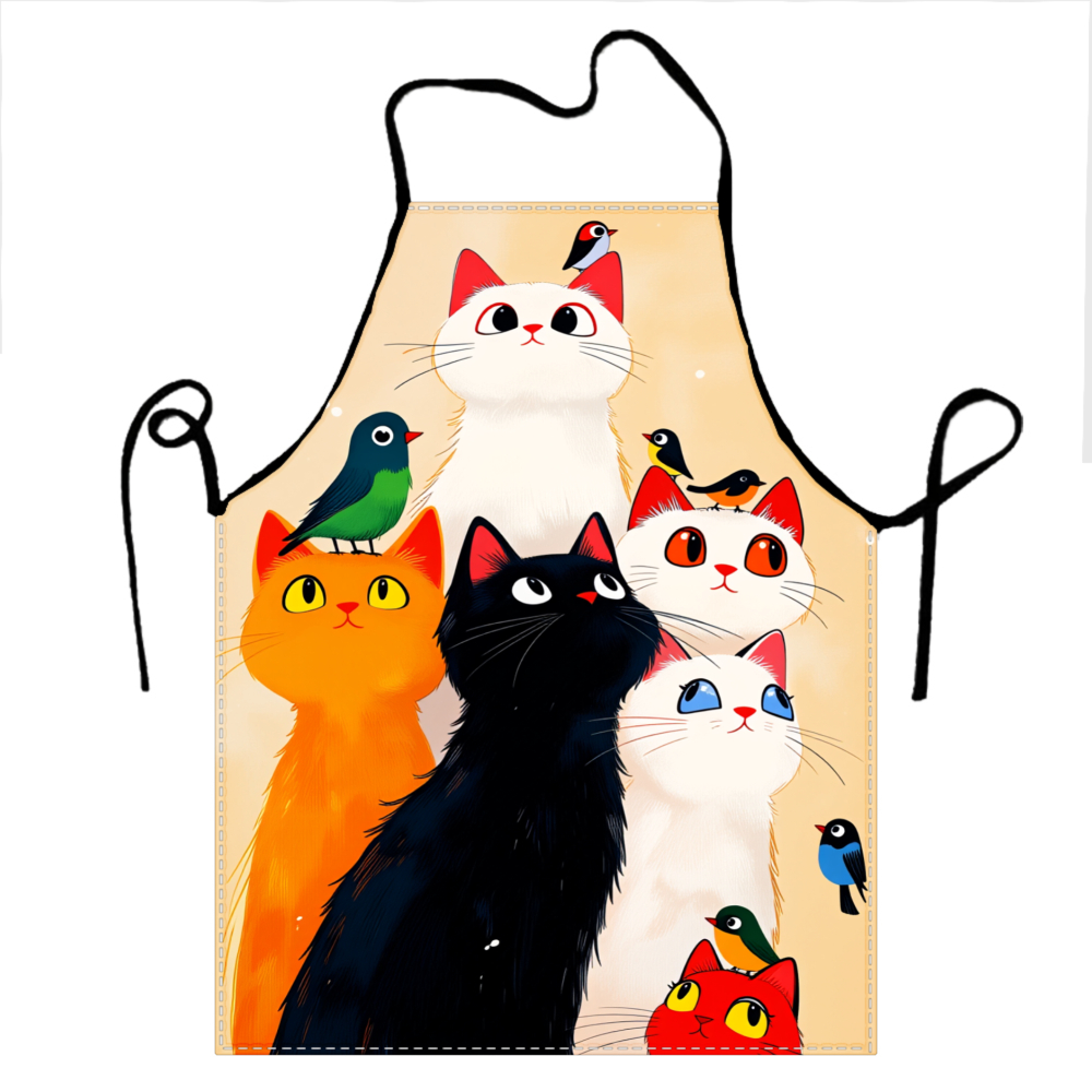Kitchen Baking Area Ideas - Tablier mignon à imprimé animaux (chats