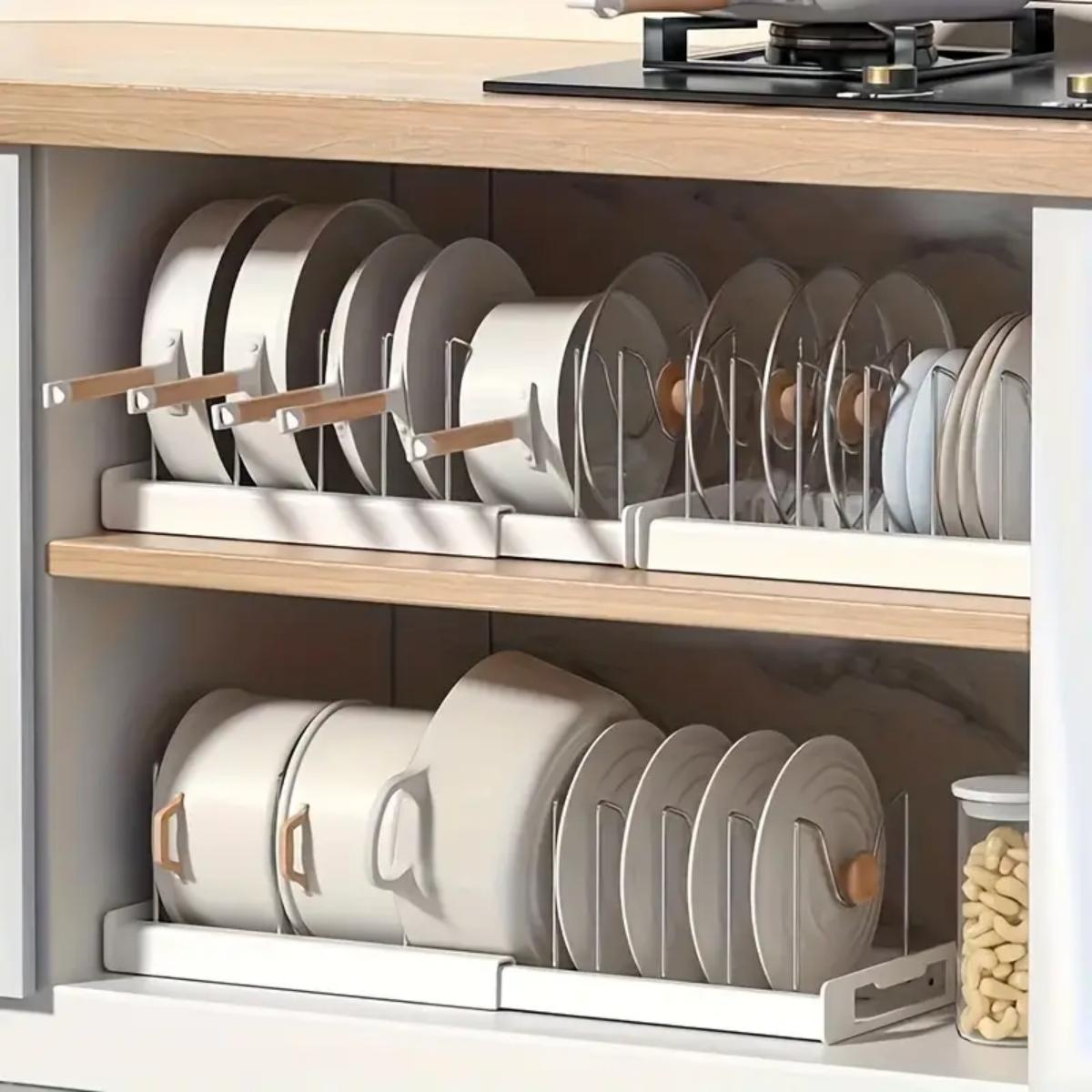 Kitchen Baking Pan Organizer - Organisateur de casseroles et poêles extensible