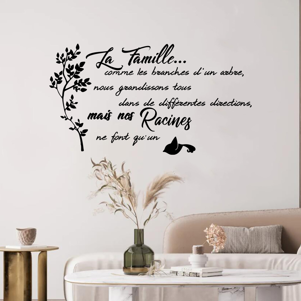 Kitchen Queen - Autocollant mural arbre oiseau citation de