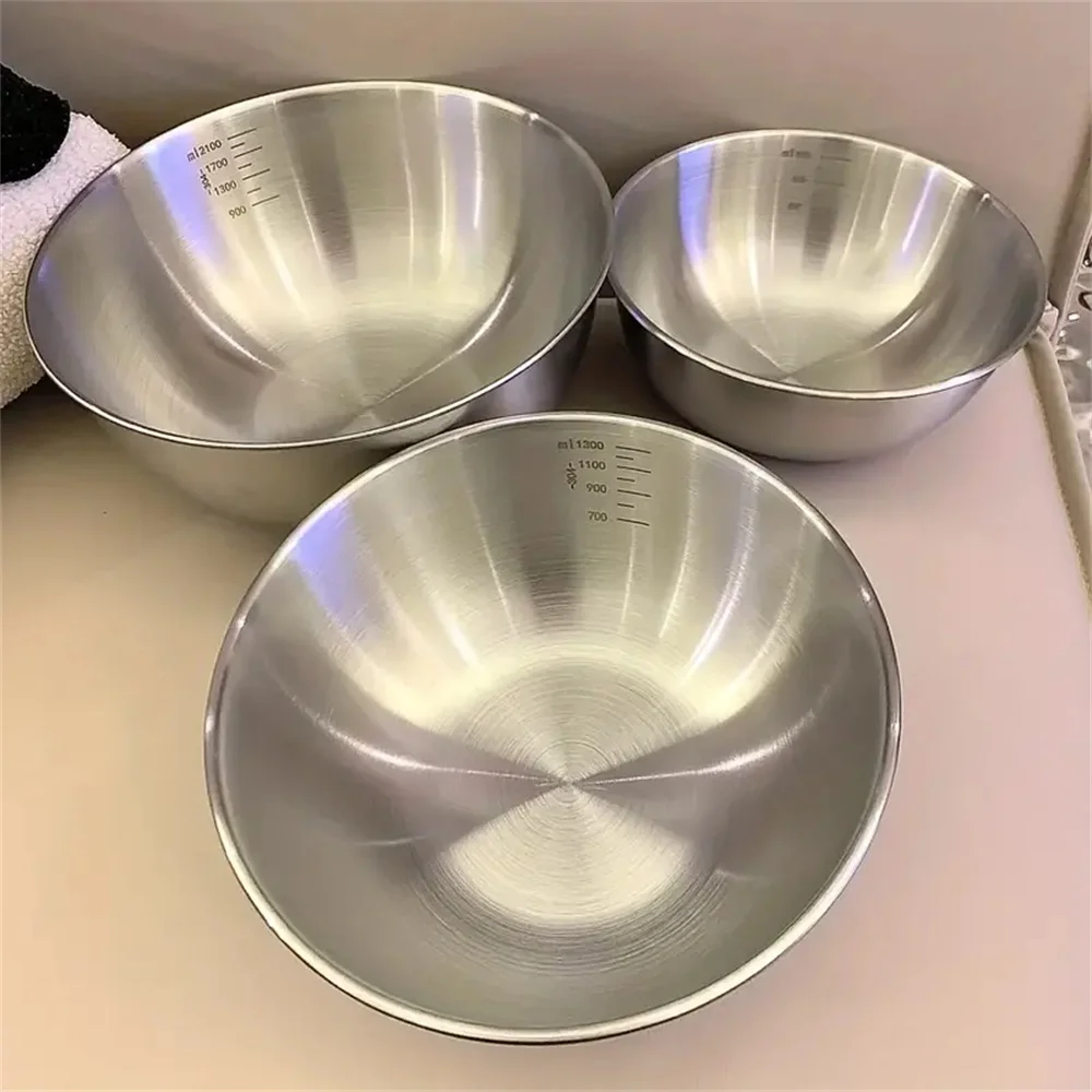 Kitchen Baking Scale - Ensemble de 3 bols en acier