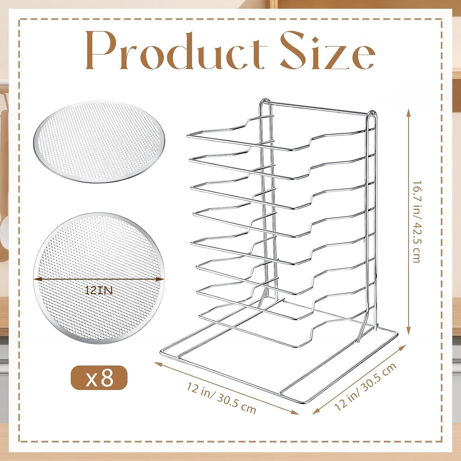 Étagère à pizza à 8 niveaux av - Kitchen Baking Products avis et prix