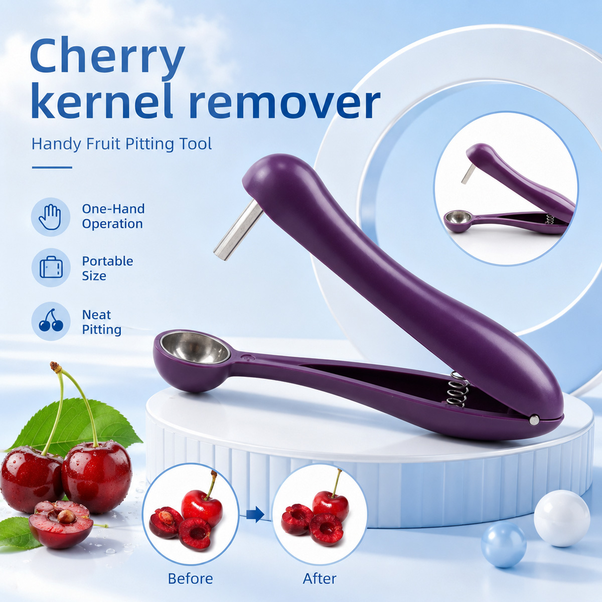 Décortiqueur de cerises manuel - Kitchen Tools In Baking avis et prix